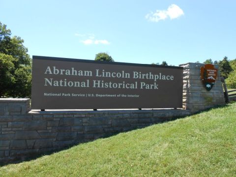 リンカーン生誕地の入り口看板